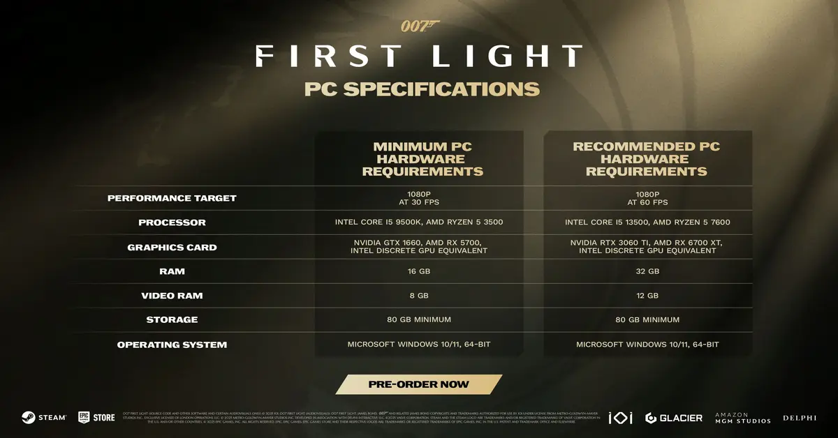 Requisitos 007 First Light