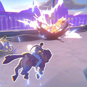 Aerial_Knight’s We Never Yield - Carrera de Bicicleta y Caballo