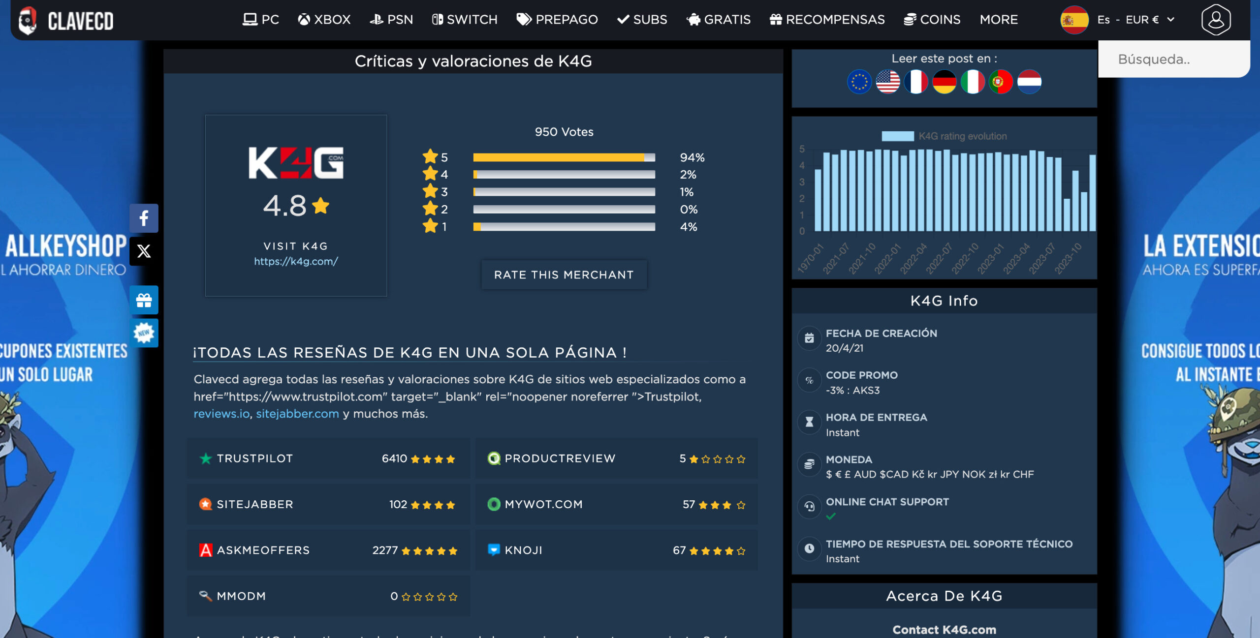 Trusted game key sellers