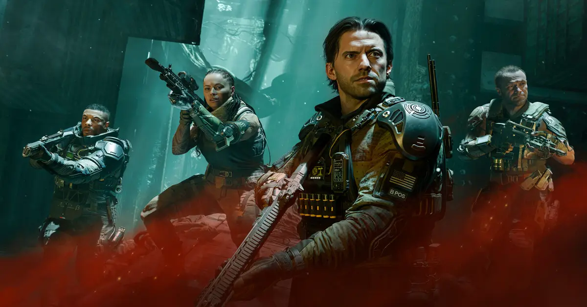 Soldados JSOC de Call of Duty Black Ops 7 en acción durante una misión de la campaña de 2035.