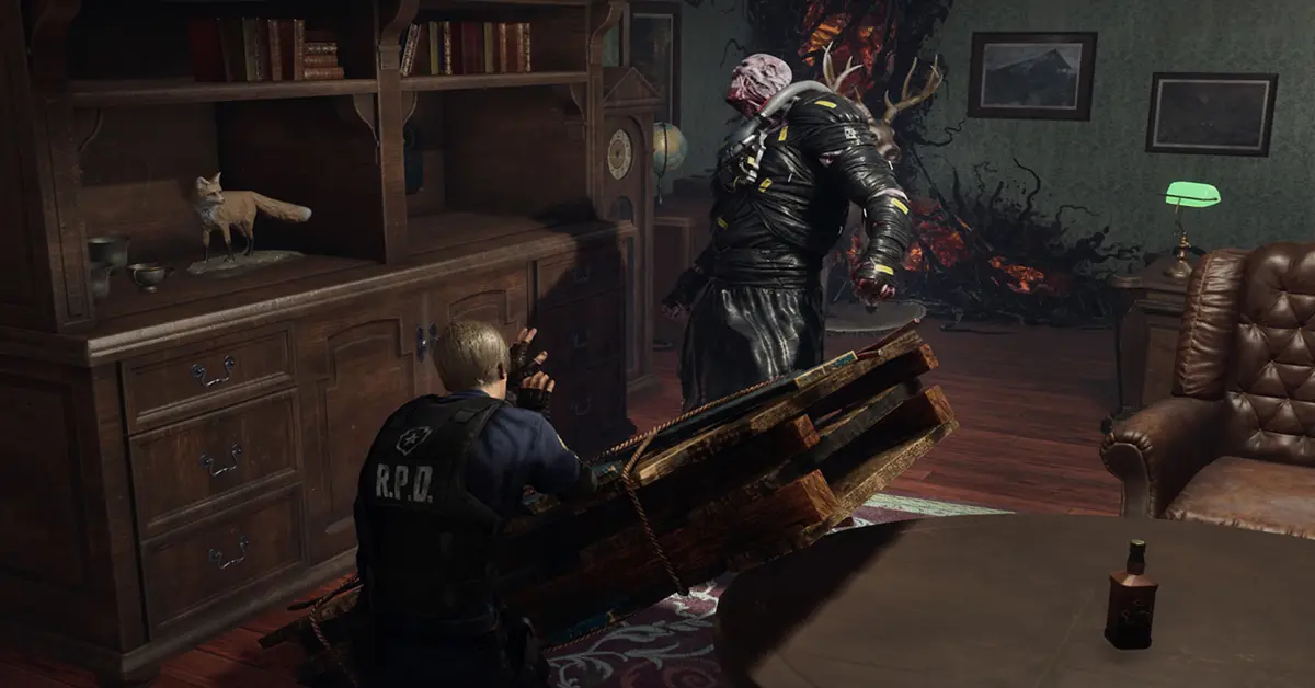 Leon S. Kennedy y Nemesis enfrentándose en Dead by Daylight
