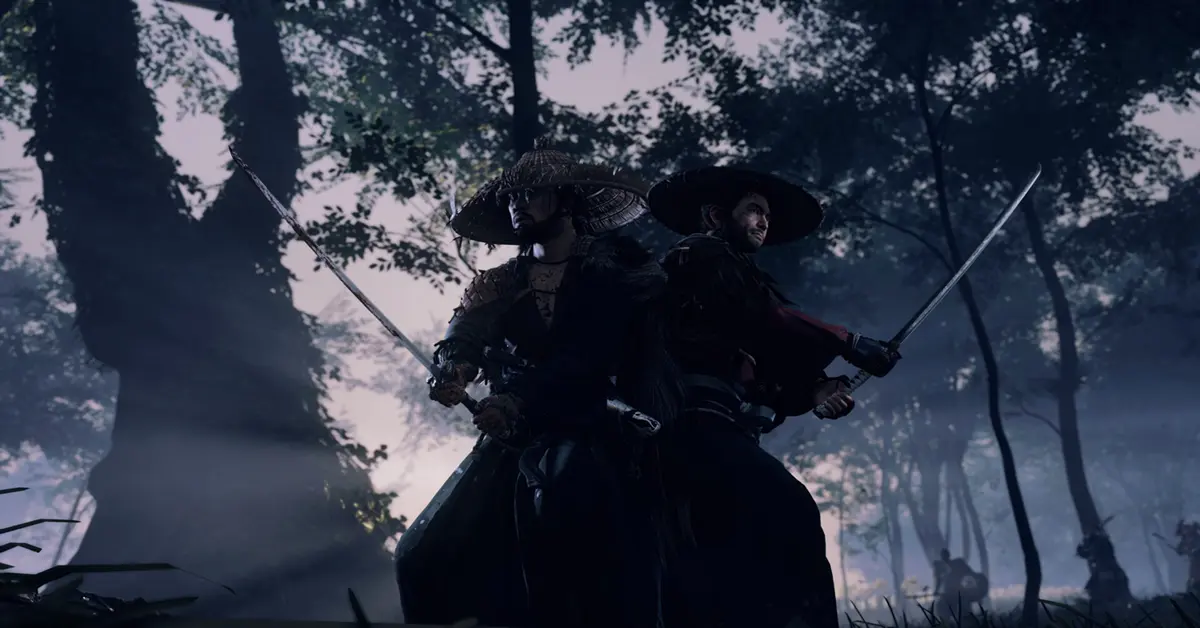 Jin Sakai enfrentándose a un guerrero mongol en el combate de PC de Ghost of Tsushima