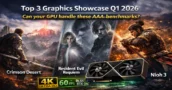 Top 3: Mejores graficos Q1 2026 – Puede tu GPU manejar los nuevos benchmarks AAA?