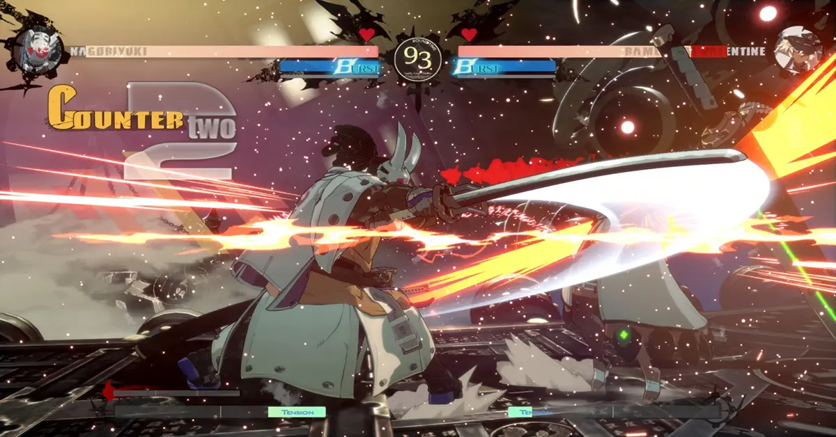 Un desglose de la interfaz visual de la nueva mecánica defensiva Counter Blitz en Guilty Gear Strive.