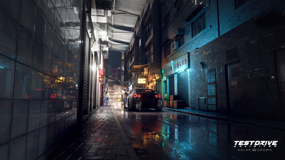 Test Drive Unlimited Solar Crown toma nocturna del distrito