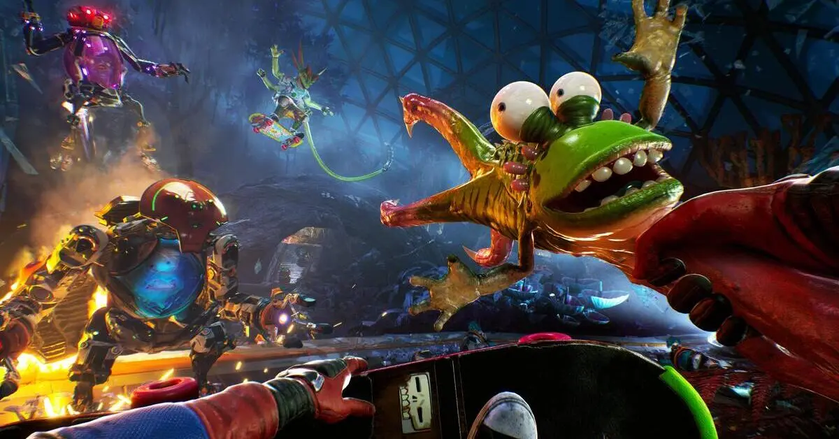 Squanch Games lleva su secuela de combates farmacéuticos a la nueva consola de Nintendo.