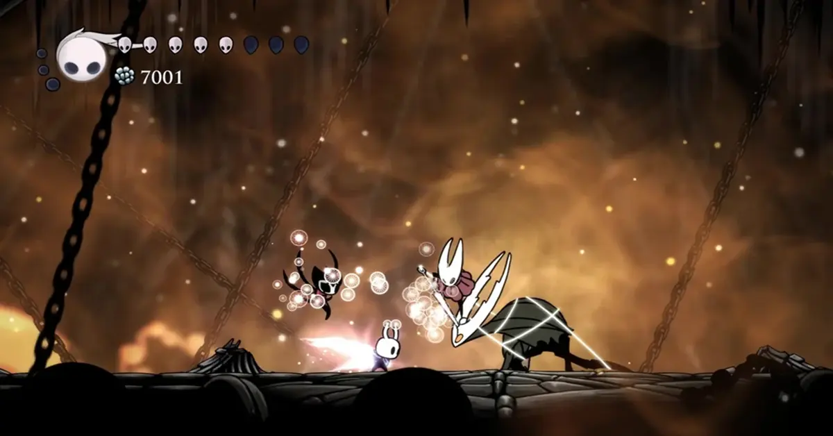 Hollow Knight combate contra jefe Hornet