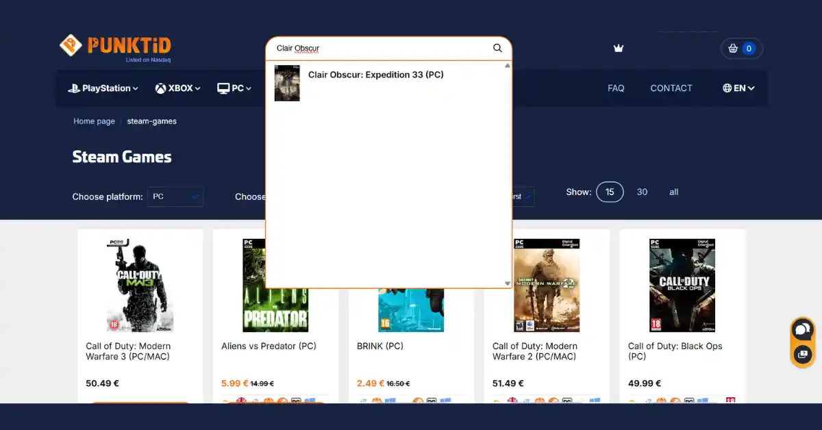 Añadir juego al carrito