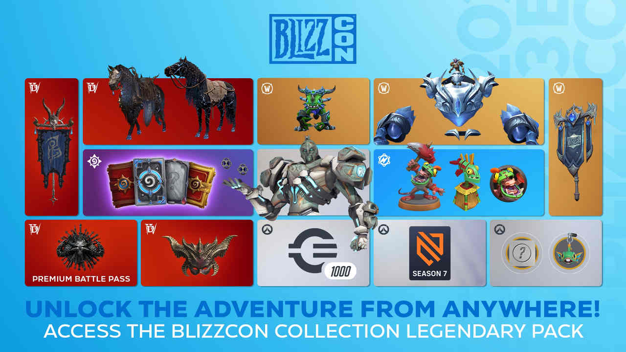 Contenido del Paquete Legendario de la BlizzCon para los títulos populares de Blizzard