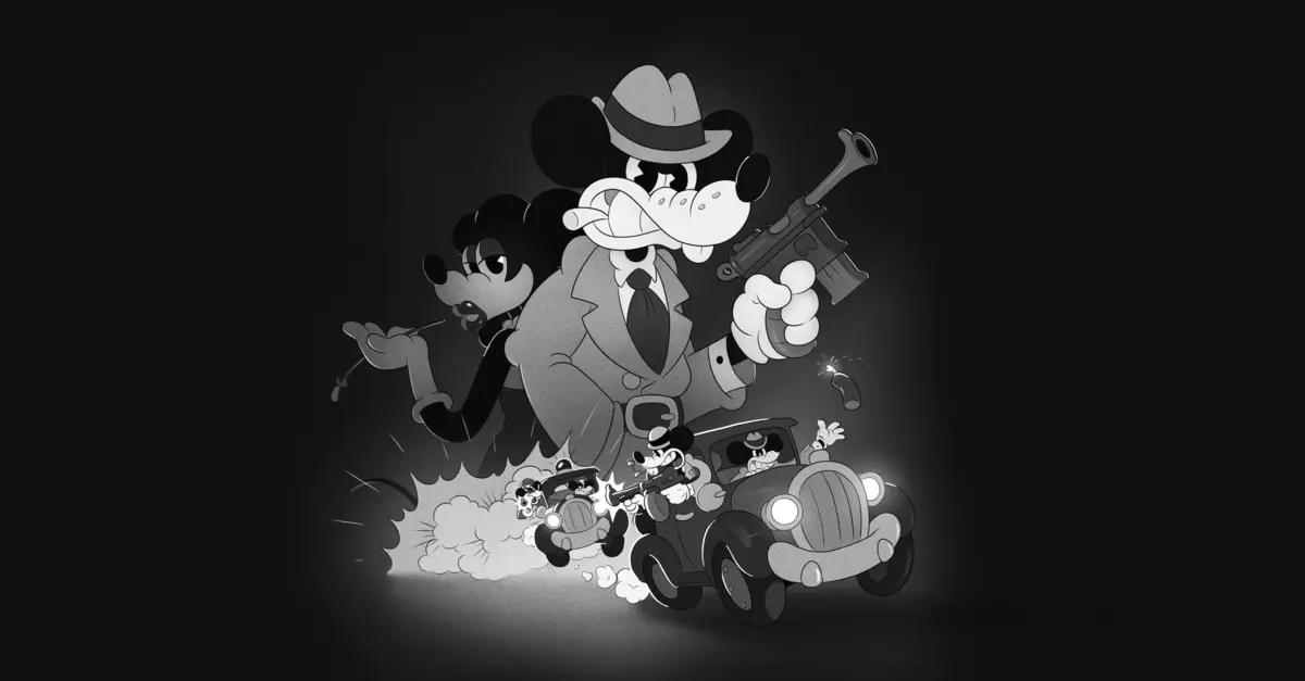 Adéntrate en el caos en blanco y negro dibujado a mano de Mouseburg a partir de mañana.