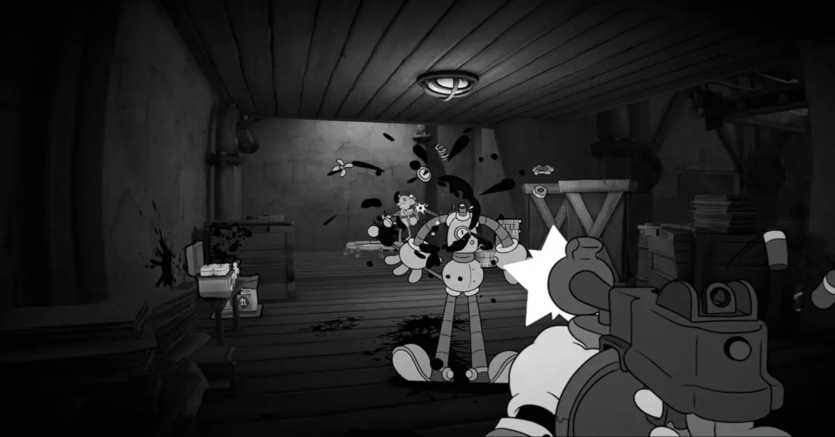 Combate en Mouse P.I. For Hire contra enemigos dibujados a mano.