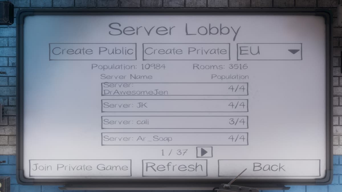 Phasmophobia Server Lobby