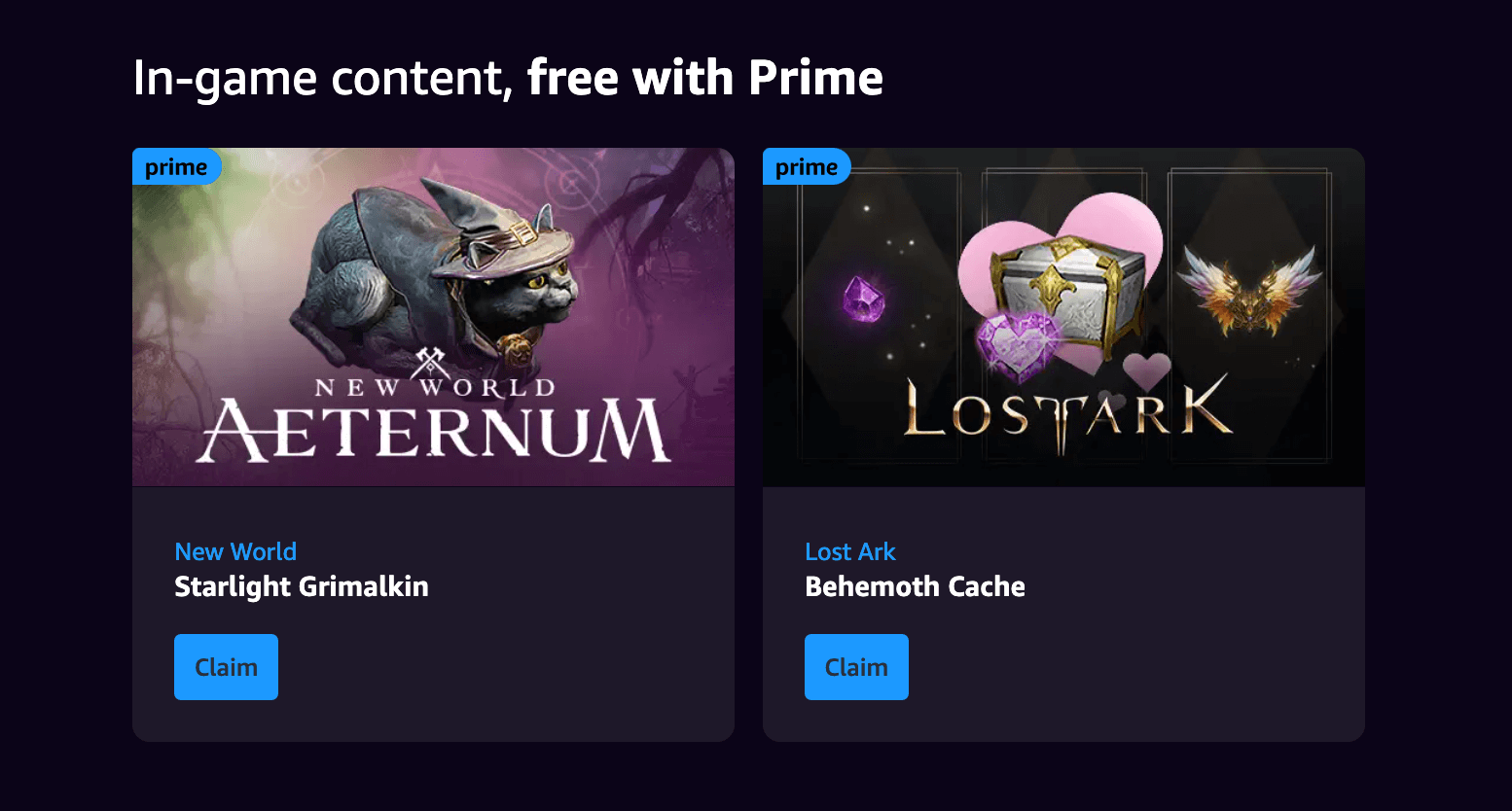 Prime Gaming Rewards