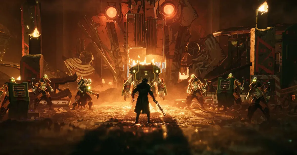 Secuencia de acción en REPLACED que muestra un combate fluido y efectos de iluminación de neón.