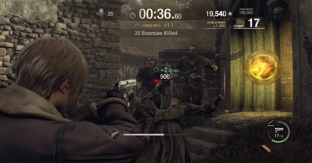 Gameplay del modo Mercenarios de Resident Evil 4 Remake.