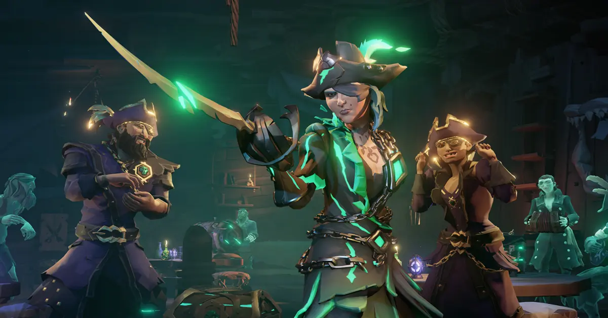 Sea of Thieves tripulación pirata oro San Patricio
