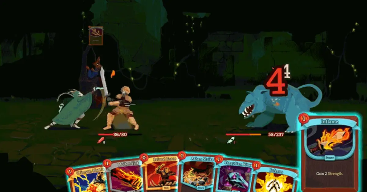 Una captura de pantalla con gameplay mostrando la nueva interfaz cooperativa y la pantalla de selección de cartas en Slay the Spire 2