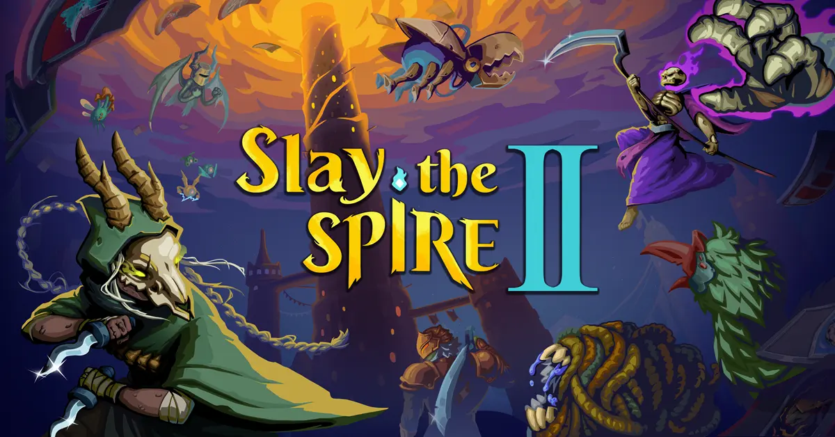 Arte principal del Acceso Anticipado de Slay the Spire 2 mostrando al Blindado y al Invocamuertos