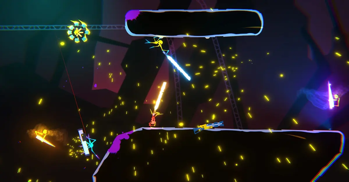 Una araña balanceándose a través de un mapa lleno de peligros en SpiderHeck.