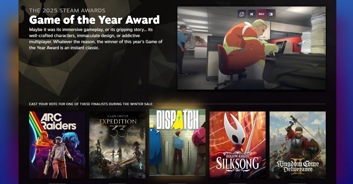 Steam Award 2025 GOTY Nominee