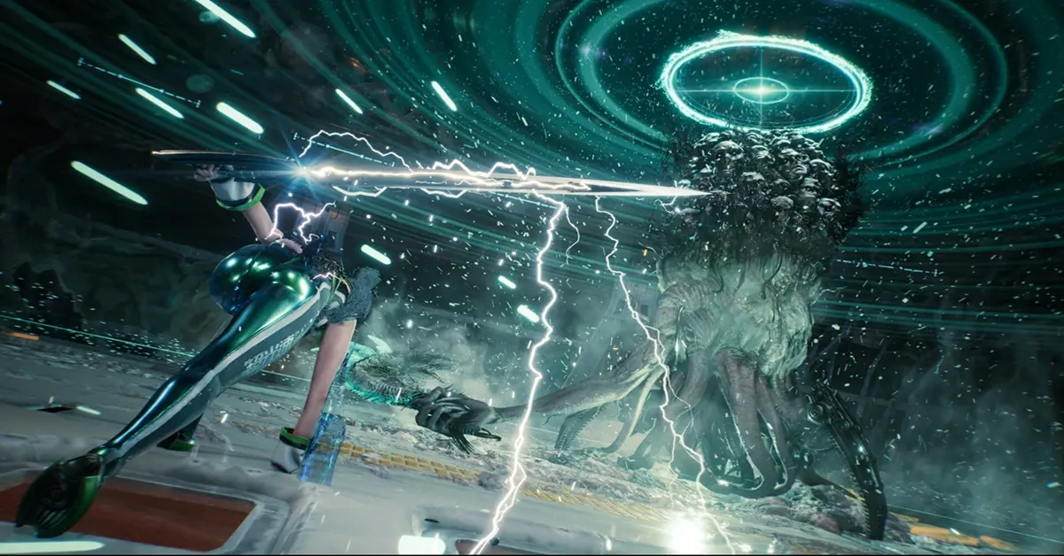 Gameplay de combate de Eve en Stellar Blade para PS5 y PC.