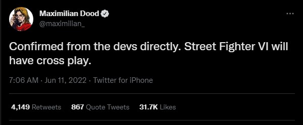 ¿Es Street Fighter 6 crossplay?