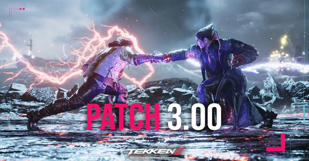 Personajes de la Temporada 3 de Tekken 8 enfrentándose con auras del sistema Heat