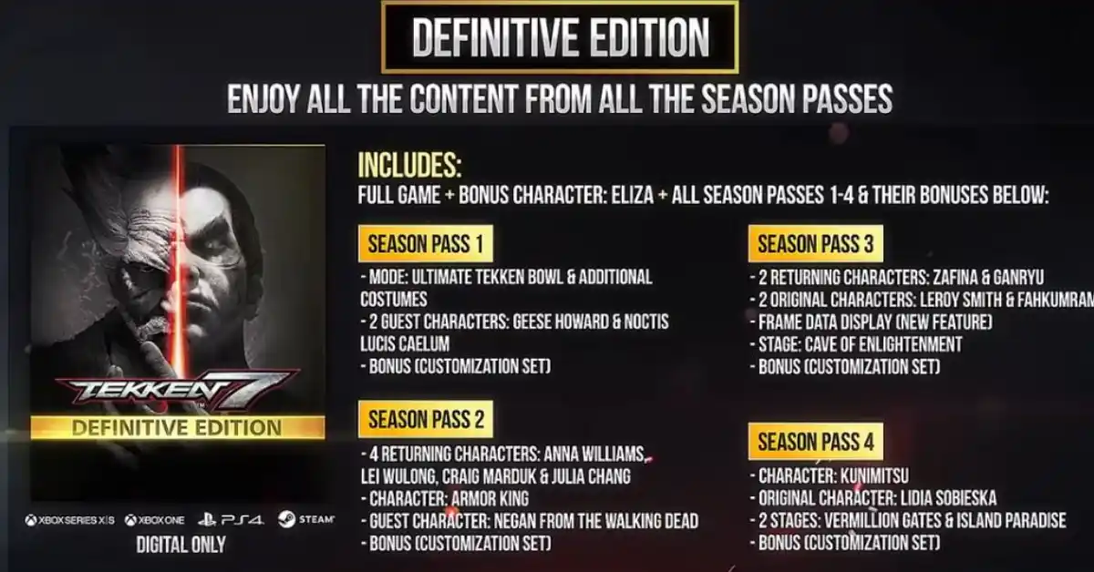 TEKKEN 7 Paquete Definitivo + Todos los Season Pass – Mejor Oferta de Claves de la Historia