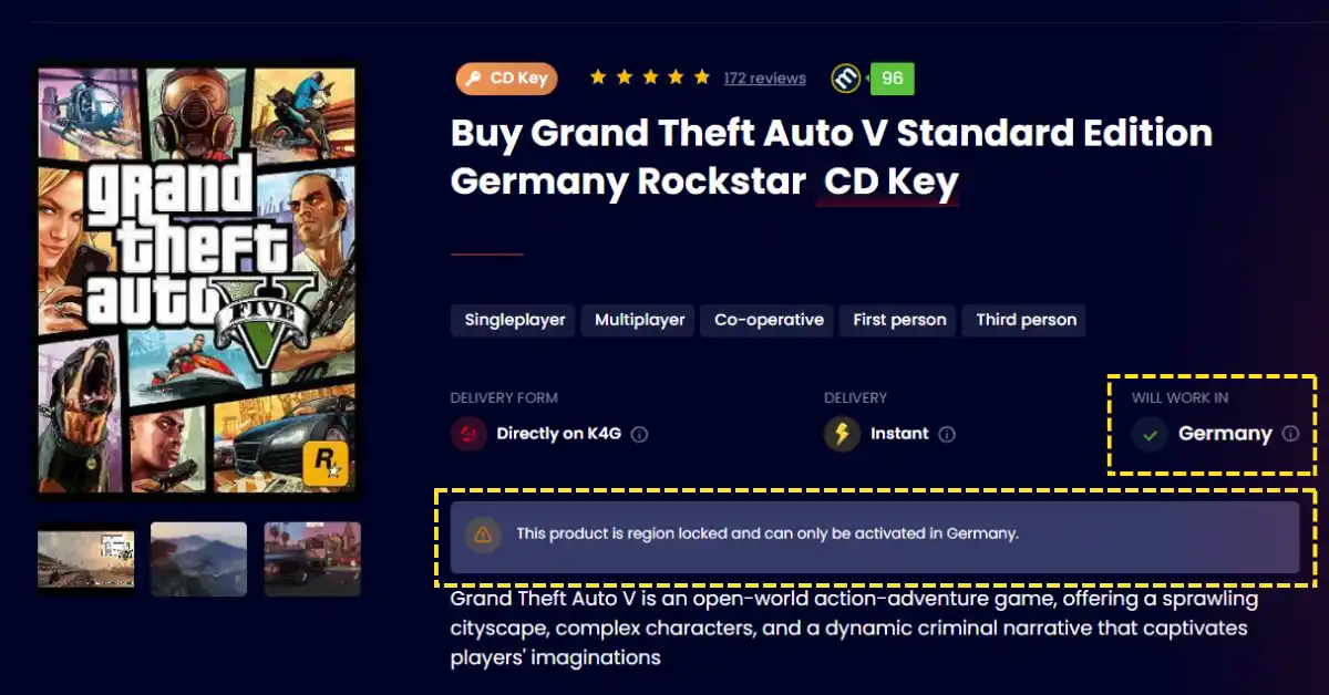 Comprueba las restricciones de país/región del juego