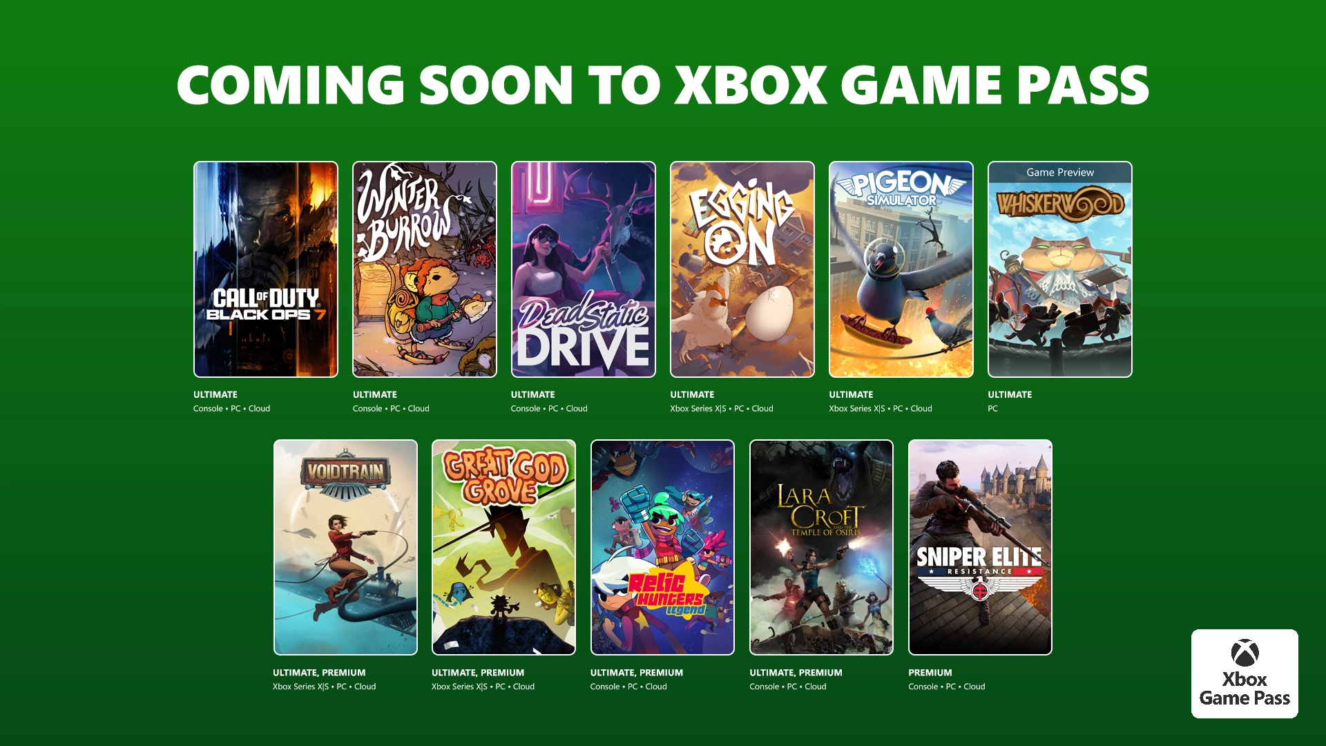 Xbox Game Pass November Wave 1