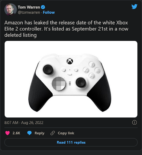 xbox elite series 2 white controller leaks