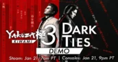 Demo de Yakuza Kiwami 3 y Dark Ties se lanza el 21 de enero para PC y consolas