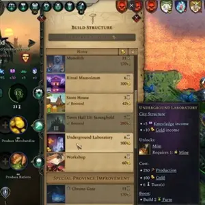Age of Wonders 4: Cosmic Wanderer - Estructura de construcción
