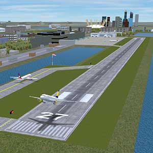 Pista de aterrizaje de aviones