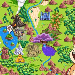 Alex Kidd in Miracle World DX - Mapa del mundo