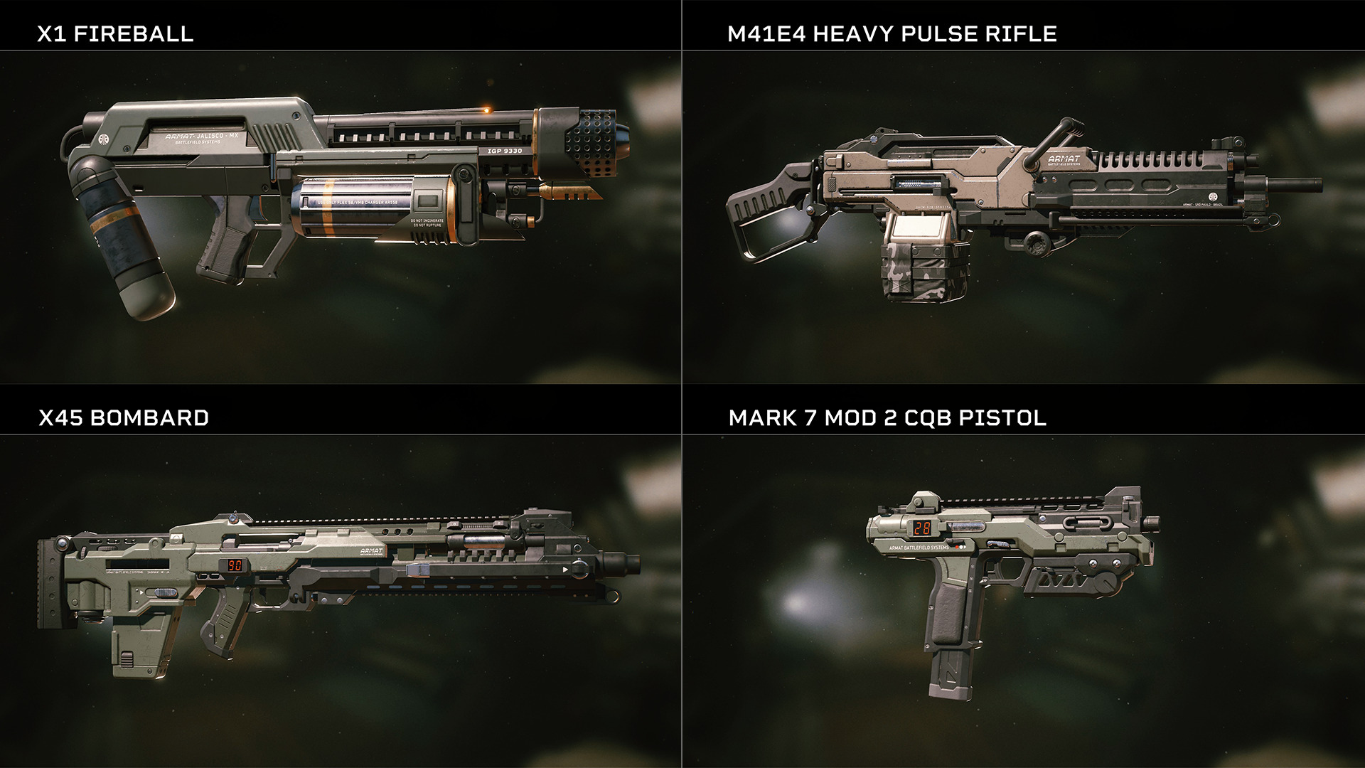 aliens fireteam elite armas