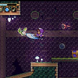 Golpearla con las espadas de poder