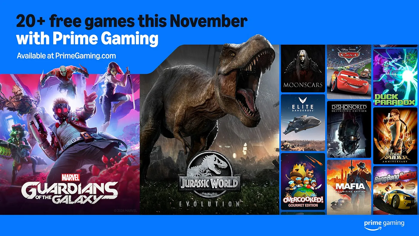 Juegos Gratis de Amazon Prime Gaming para Noviembre 2024 Lista