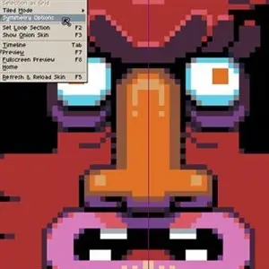 Aseprite - Opciones de Simetría