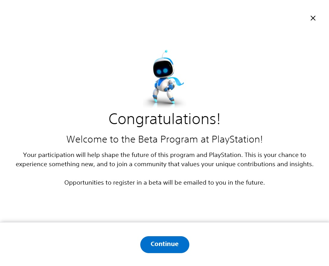 Aceptación Programa Beta de PlayStation Aceptación Programa Beta de PlayStation
