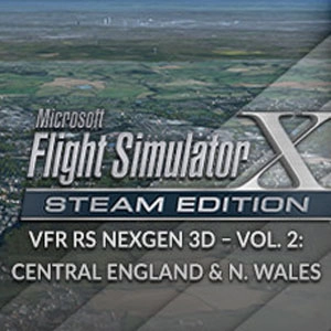 FSX Steam Edition VFR Real Scenery NexGen 3D Vol. 2 Central England and North Wales Add-On Pc