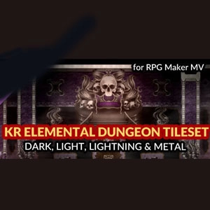 RPG Maker MV KR Elemental Dungeon Tileset Dark Light Lightning Metal
