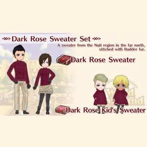 WorldNeverland Elnea Kingdom Dark Rose Sweater Set Switch