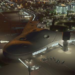 Cities Skylines Airports Terminal Ultramoderno de Gran Tamaño
