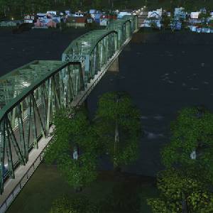 Cities Skylines Content Creator Pack Bridges & Piers Puente de Truss de Dos Carriles Americano