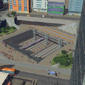 Cities Skylines Content Creator Pack Train Stations Estación de Plaza del Metro