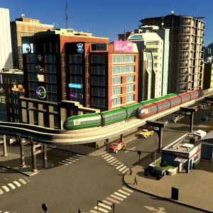 Cities Skylines Mass Transit Monorail in city