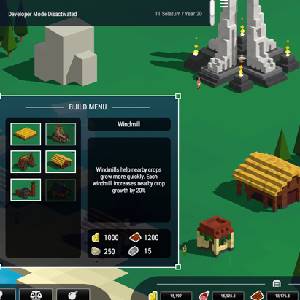 Creo God Simulator - Menú de Construcción