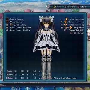 Cyberdimension Neptunia: 4 Goddesses Online - Pantalla de Personaje