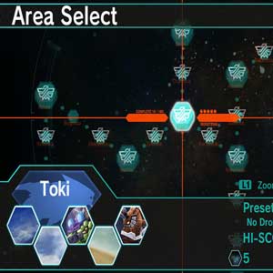 DARIUSBURST Chronicle Saviours selección de la zona